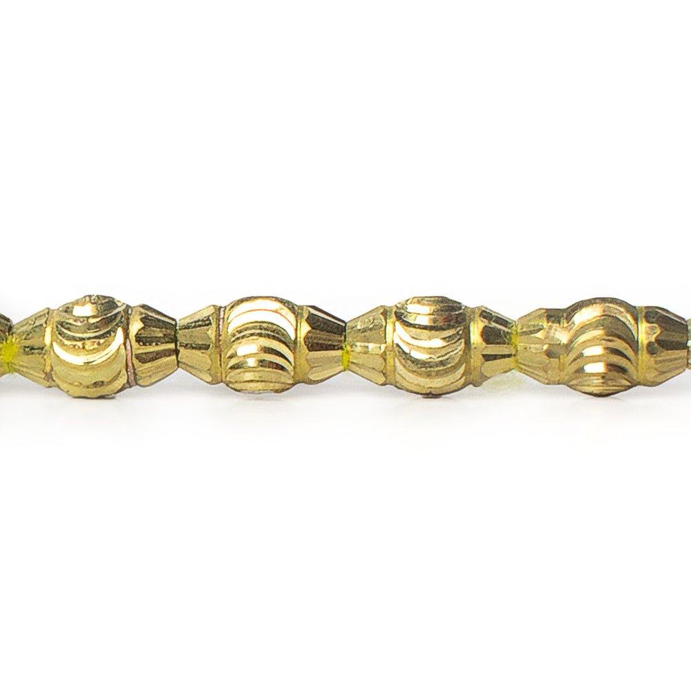 10mm Brass Barrel Beads, 8 inch - The Bead Traders