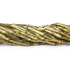10mm Brass Grooved Wave Tube Beads, 8 inch - The Bead Traders