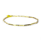 10mm Brass Grooved Wave Tube Beads, 8 inch - The Bead Traders