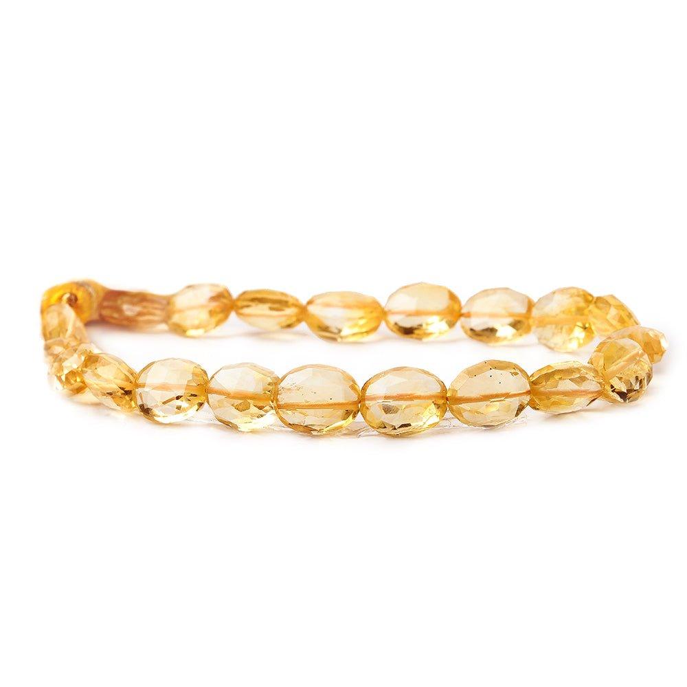 10mm Citrine Straight Drilled Faceted Oval Beads, 8 inch - The Bead Traders