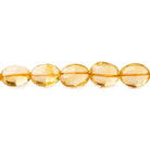 10mm Citrine Straight Drilled Faceted Oval Beads, 8 inch - The Bead Traders