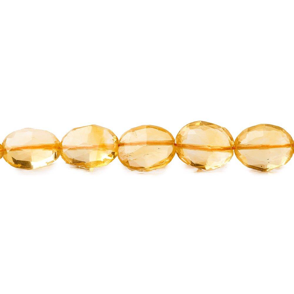 10mm Citrine Straight Drilled Faceted Oval Beads, 8 inch - The Bead Traders