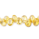 10mm Citrine Top Drilled Faceted Oval Beads, 14 inch - The Bead Traders
