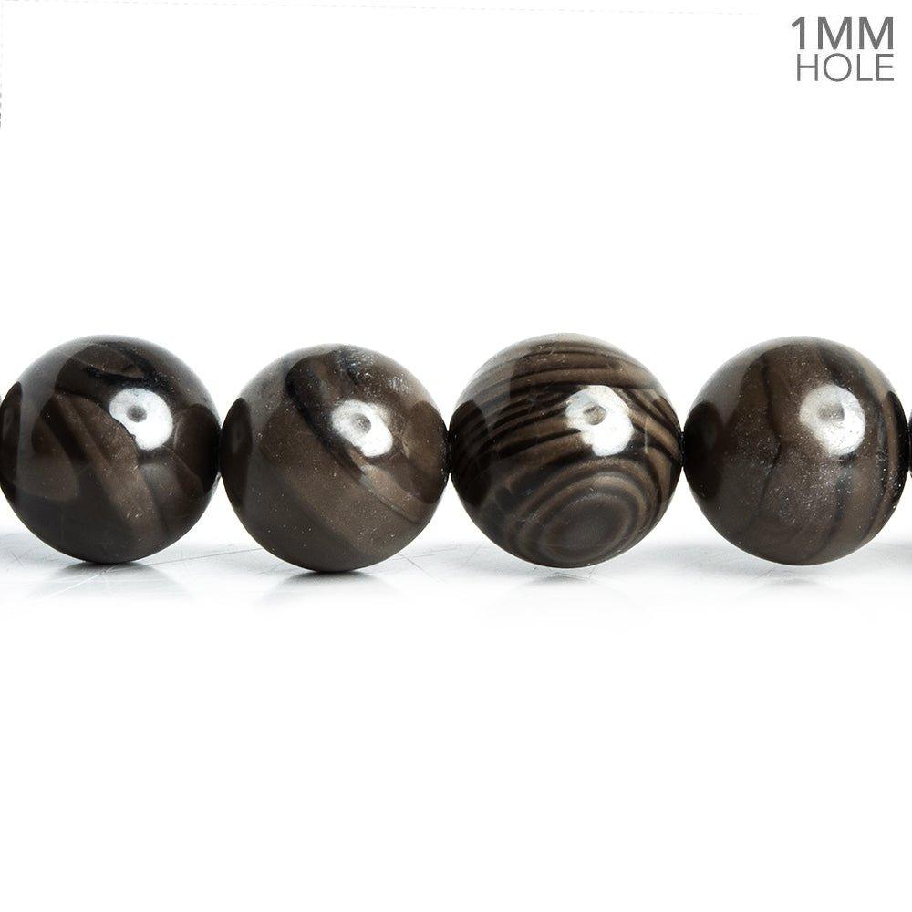 10mm Coffee Wood Jasper Plain Round Beads 15.5 inch 38 pieces - The Bead Traders