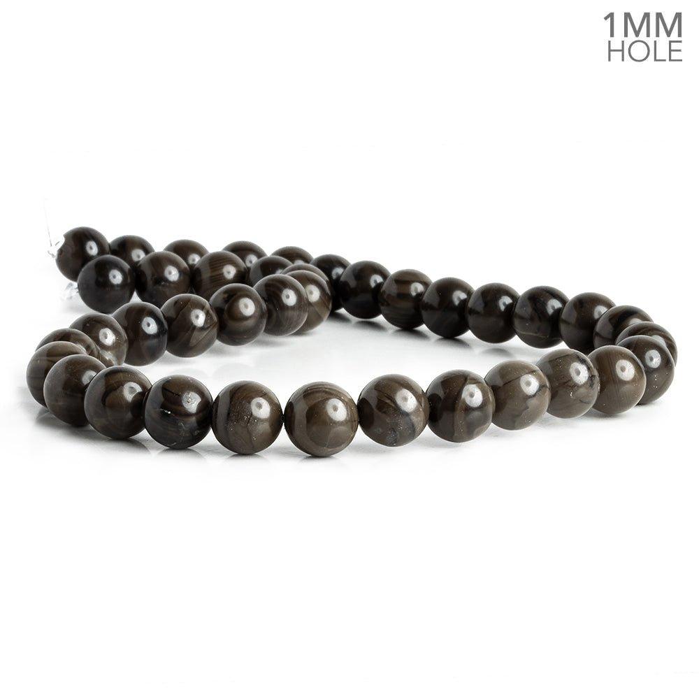10mm Coffee Wood Jasper Plain Round Beads 15.5 inch 38 pieces - The Bead Traders