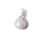 10mm Dendritic Opal heart Silver Wire Wrapped Pendant 1 piece - The Bead Traders