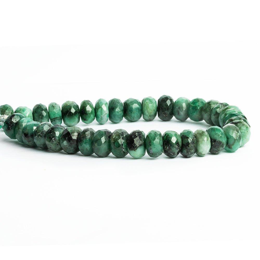 10mm Emerald Faceted Rondelle Beads 8 inch 35 pieces - The Bead Traders