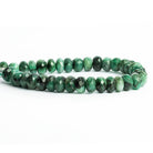 10mm Emerald Faceted Rondelle Beads 8 inch 35 pieces - The Bead Traders