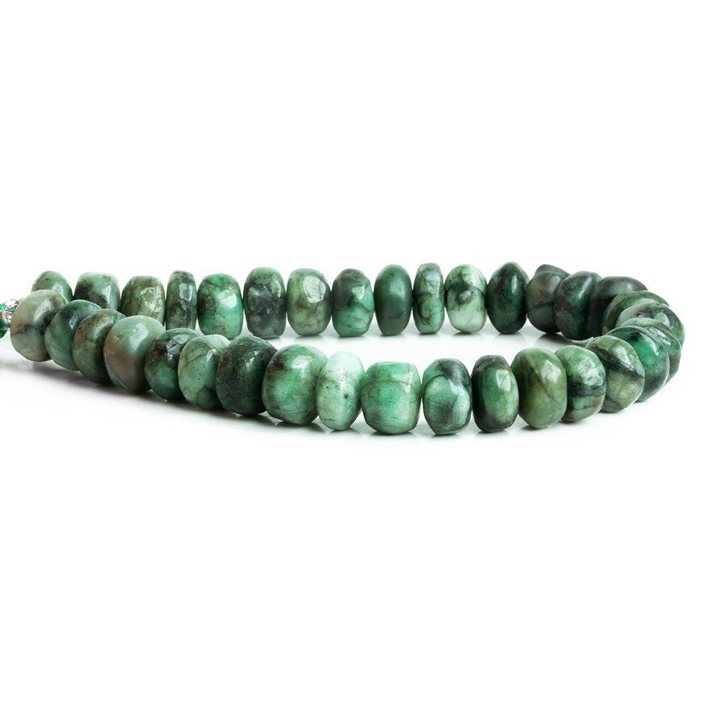10mm Emerald Plain Rondelle Beads 8 inch 33 pieces - The Bead Traders