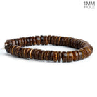 10mm Filipino Wood Heishis 8 inch 50 beads - The Bead Traders