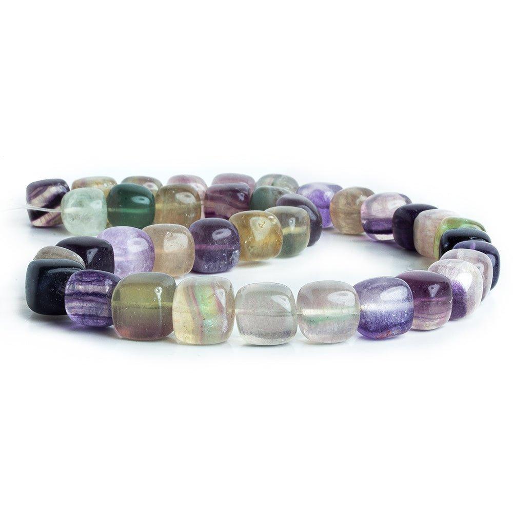 10mm Fluorite Plain Cube Beads 16 inch 37 pieces - The Bead Traders