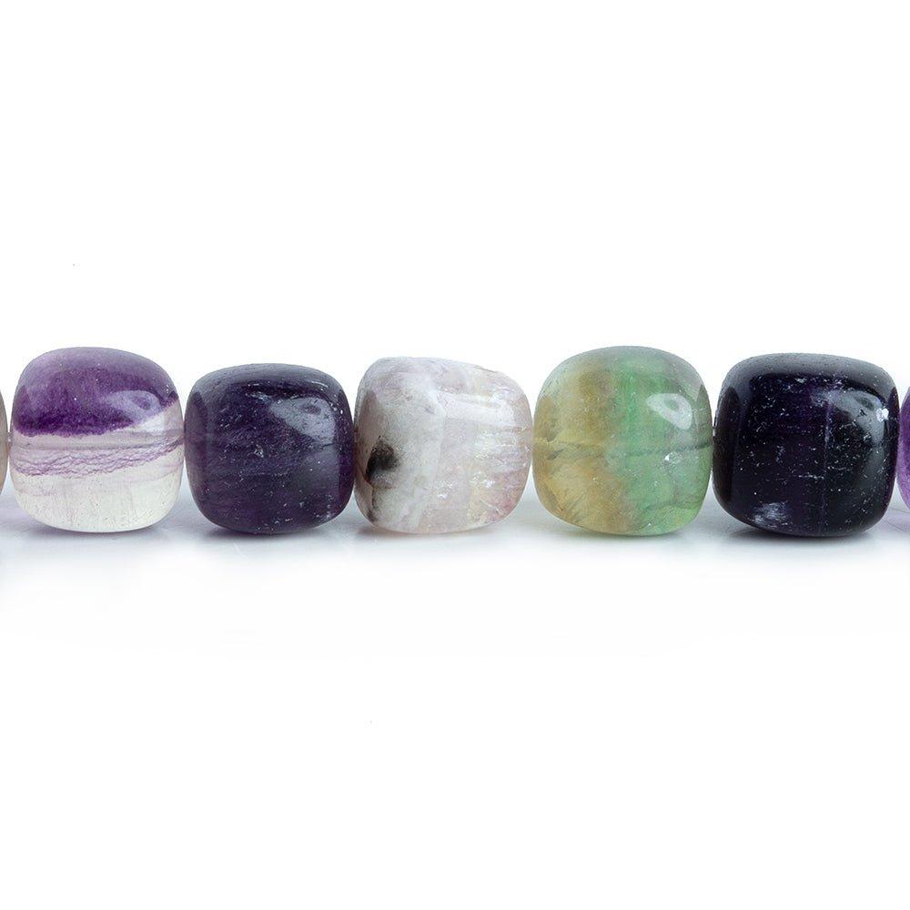 10mm Fluorite Plain Cube Beads 16 inch 37 pieces - The Bead Traders