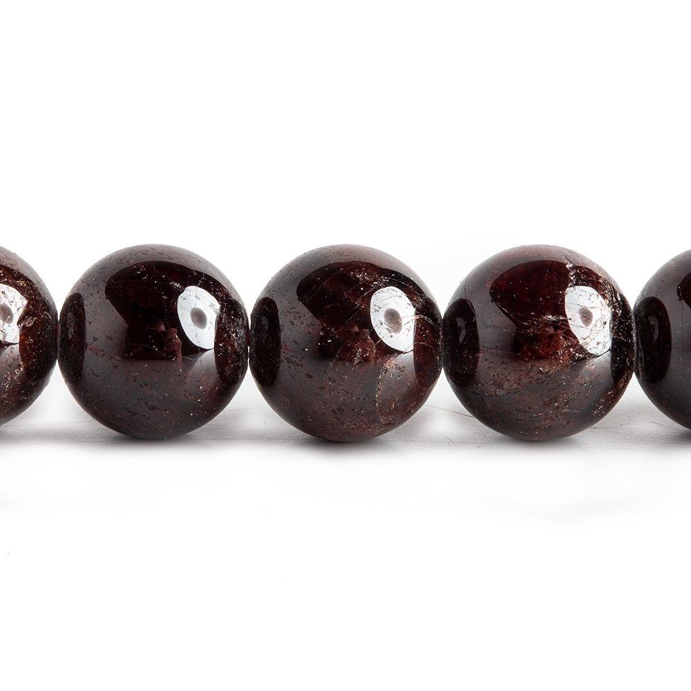 10mm Garnet Plain Round Beads 15.5 inch 39 pieces A - The Bead Traders