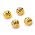 10mm Gold Plated Copper Round Beads 4 Pieces - The Bead Traders