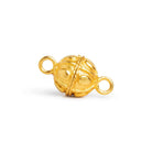 10mm Gold Plated Pear Design Magnetic Clasp 1 Piece - The Bead Traders