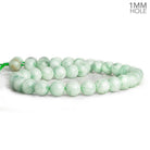 10mm Green Angelite Plain Round Beads 15 inch 38 pieces - The Bead Traders