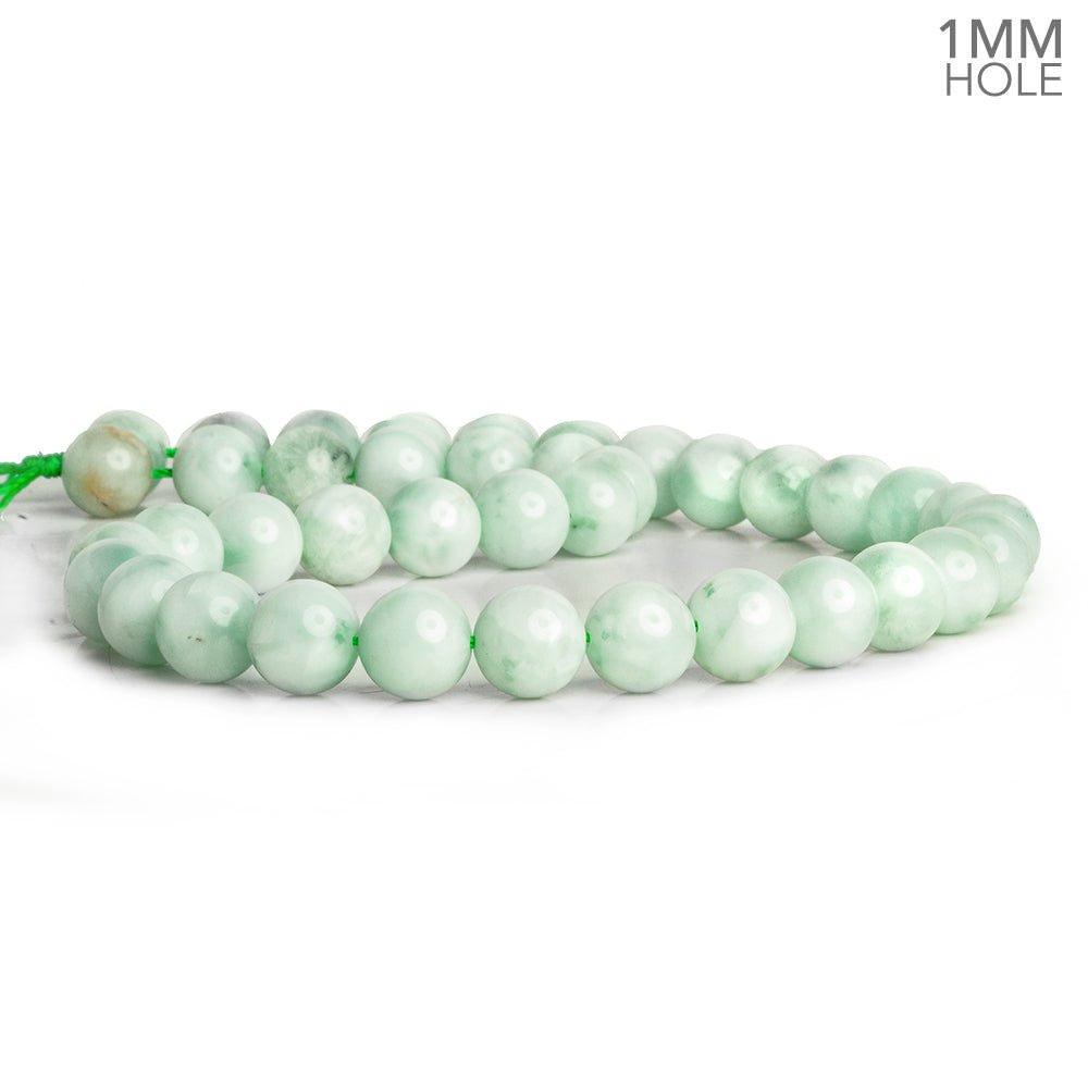 10mm Green Angelite Plain Round Beads 15 inch 38 pieces - The Bead Traders