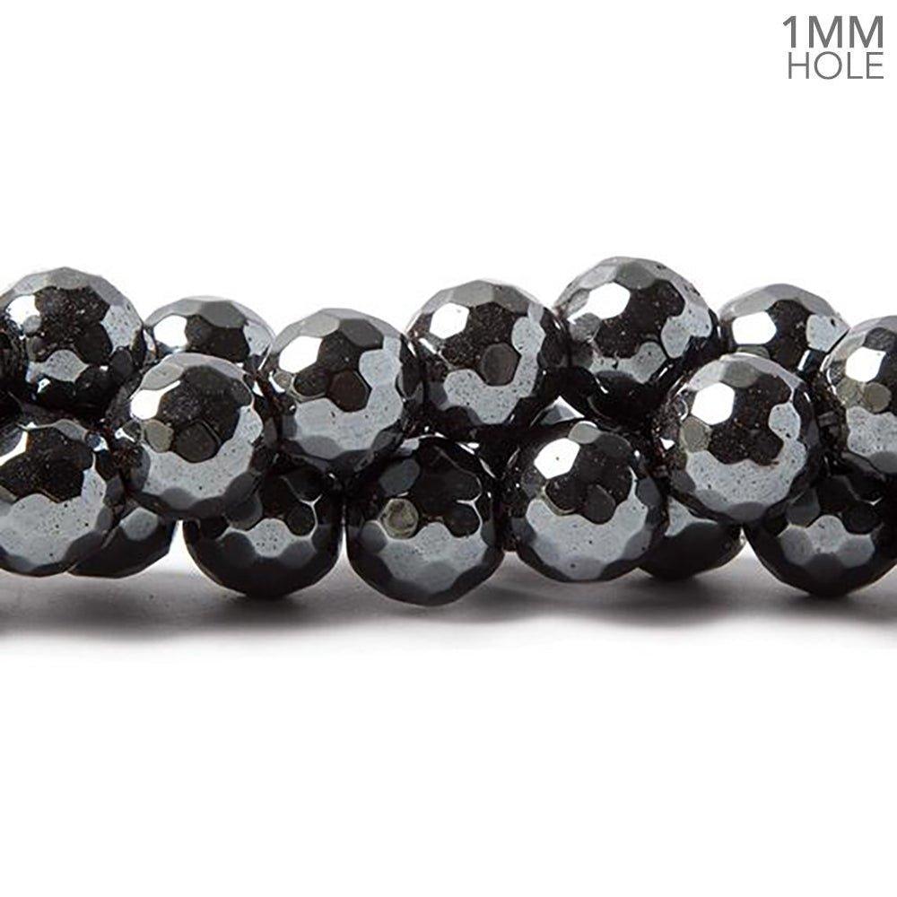 10mm Hematite faceted round Beads 16 inches 45 pieces - The Bead Traders