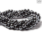 10mm Hematite faceted rounds 14.5 inches 45 pieces - The Bead Traders
