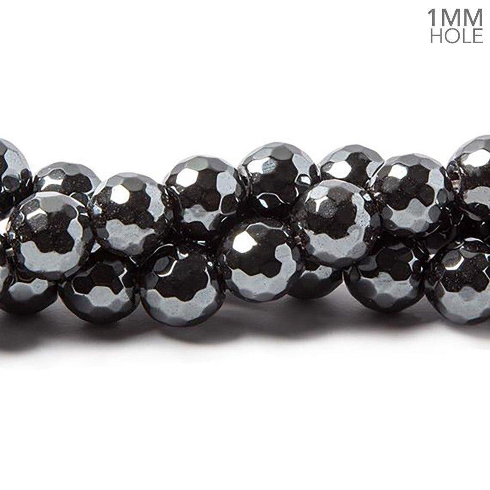 10mm Hematite faceted rounds 14.5 inches 45 pieces - The Bead Traders