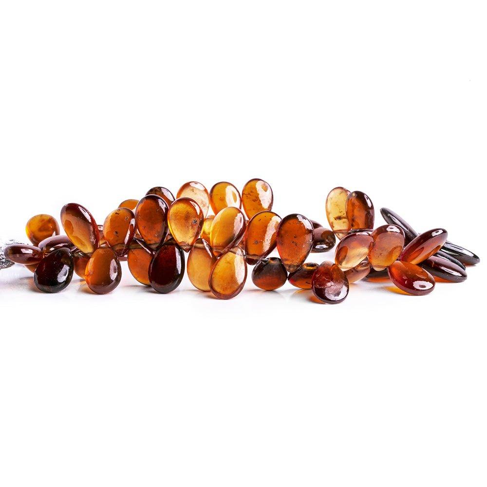 10mm Hessonite Garnet Plain Pear Beads 8 inch 64 pieces - The Bead Traders