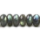 10mm Labradorite Plain Rondelle Beads 15 inches 70 beads - The Bead Traders