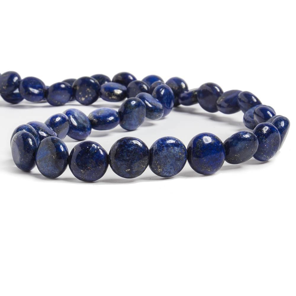 10mm Lapis Lazuli plain coin beads 15.5 inches 39 pieces - The Bead Traders