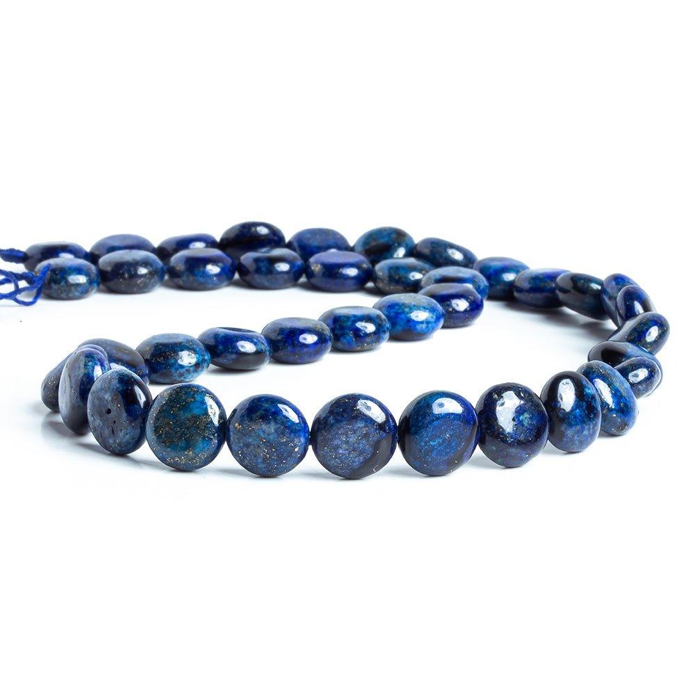 10mm Lapis Lazuli Plain Coin Beads 16 inch 39 pieces - The Bead Traders