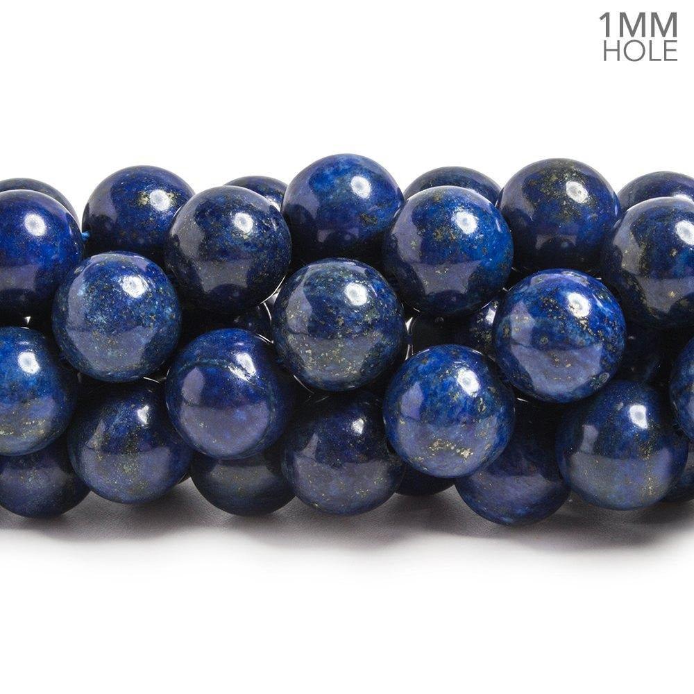10mm Lapis Lazuli plain round beads 15.5 inches 39 pieces - The Bead Traders