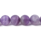 10mm Matte Amethyst plain round beads 15 inches 39 pieces - The Bead Traders