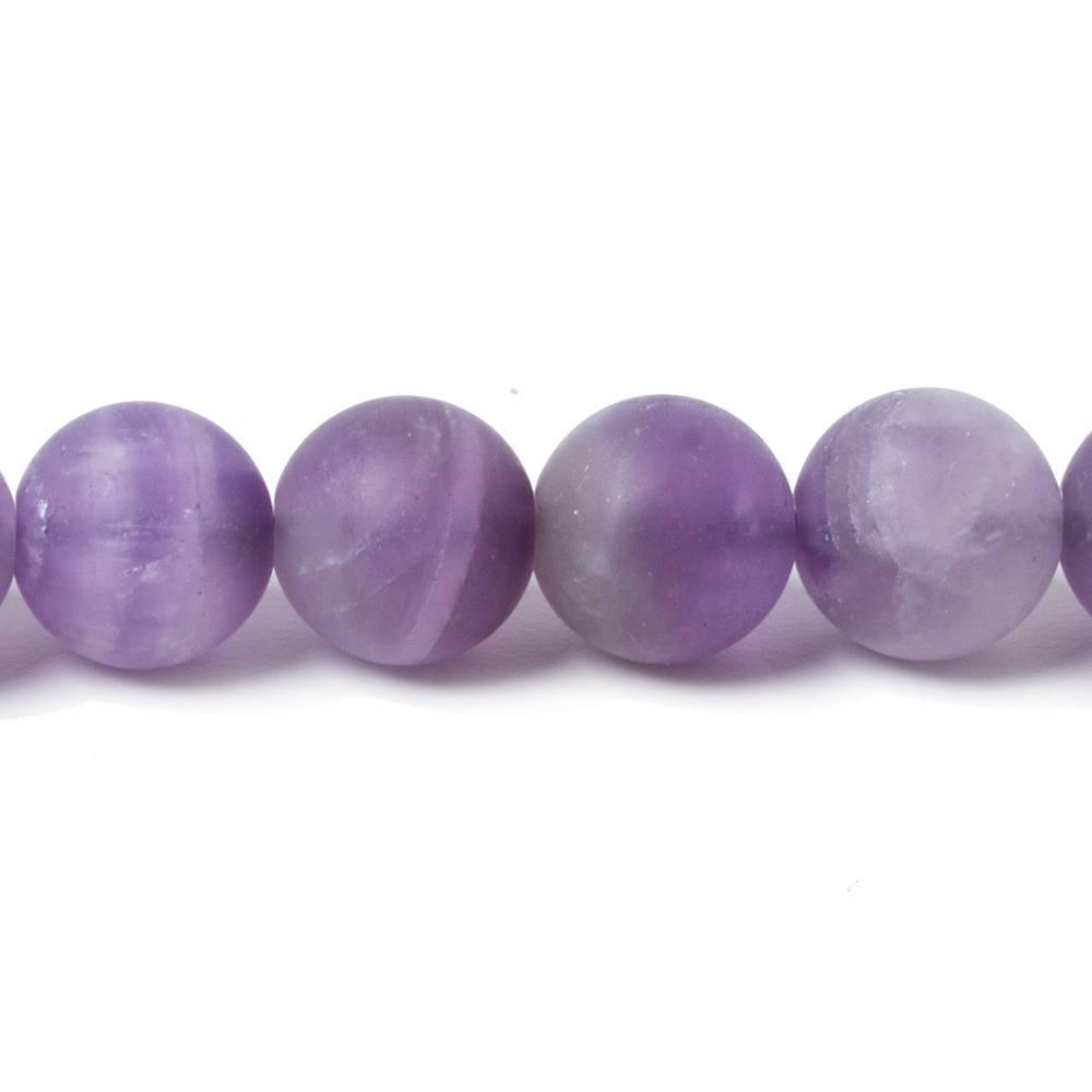 10mm Matte Amethyst plain round beads 15 inches 39 pieces - The Bead Traders