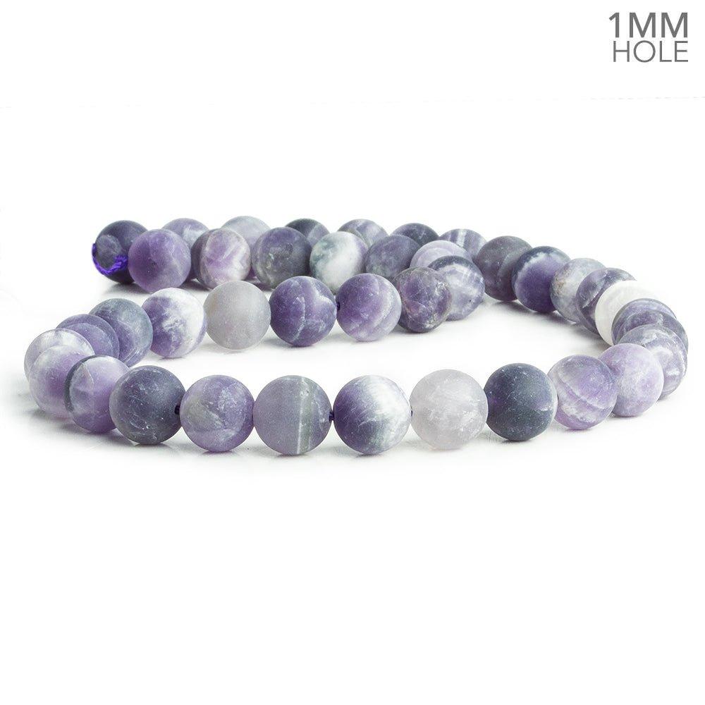 10mm Matte Amethyst Plain Rounds 15.5 inch 38 pieces - The Bead Traders