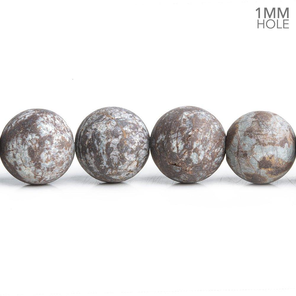 10mm Matte Brown Snowflake Jasper Plain Round Beads 15.5 inch 38 pieces - The Bead Traders
