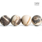 10mm Matte Brown Zebra Jasper Plain Rondelle Beads 15 inch 37 pieces - The Bead Traders