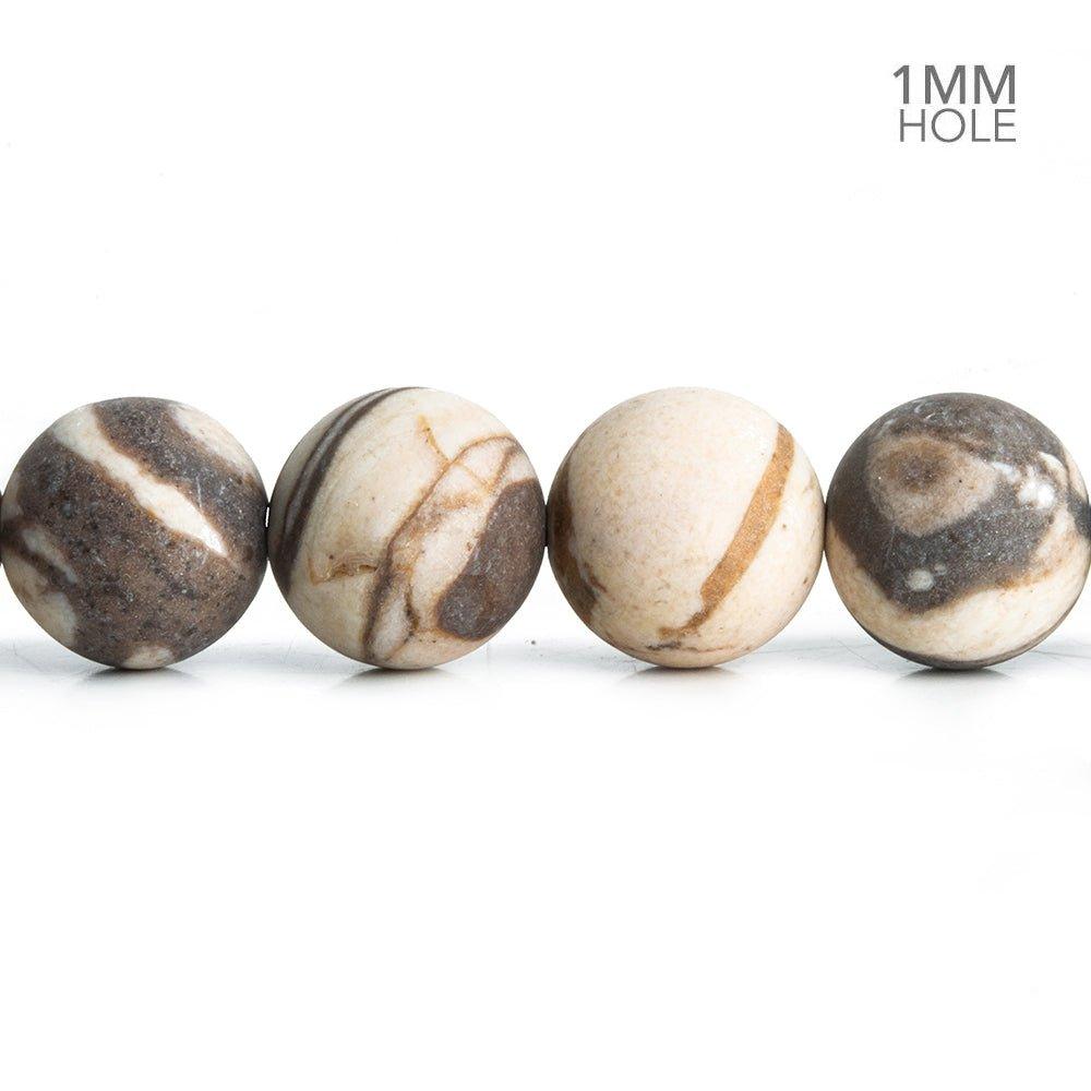 10mm Matte Brown Zebra Jasper Plain Rondelle Beads 15 inch 37 pieces - The Bead Traders