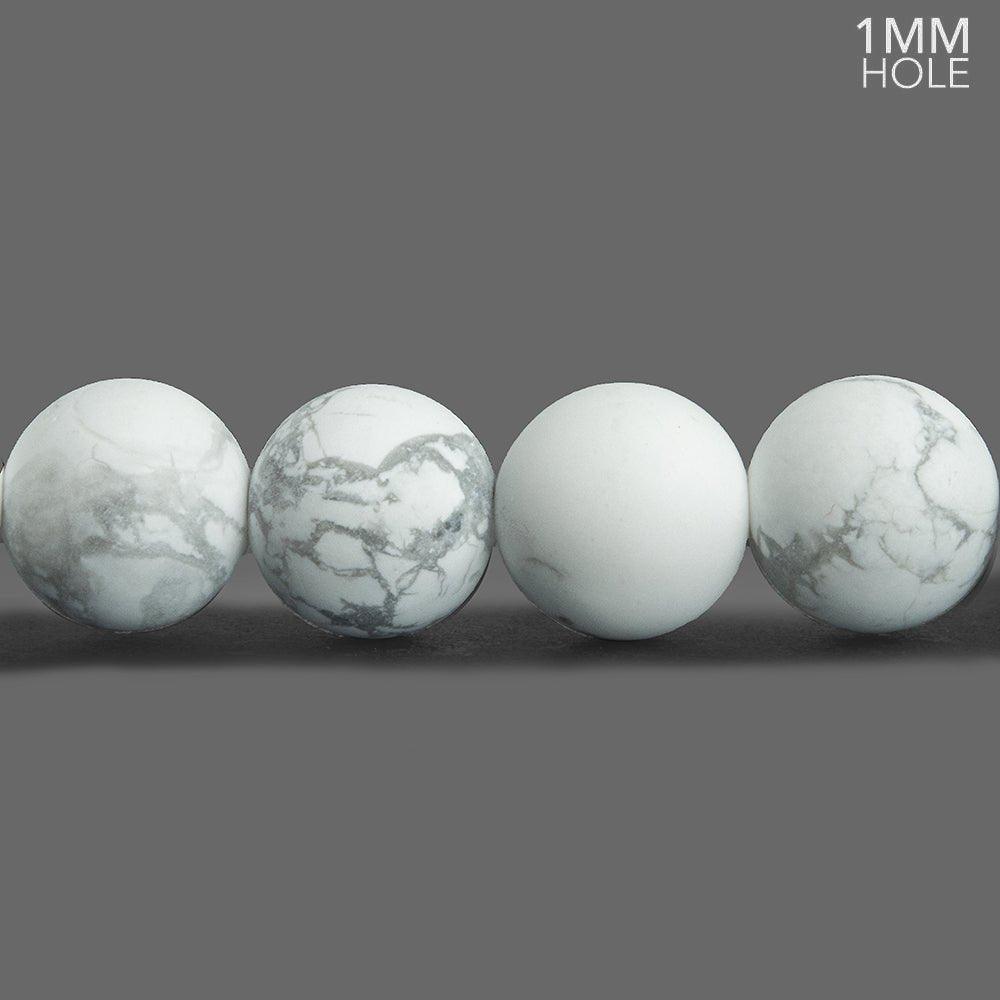 10mm Matte Howlite Plain Round Beads 15 inch 35 pieces - The Bead Traders