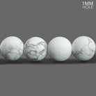 10mm Matte Howlite Plain Round Beads 15 inch 35 pieces - The Bead Traders