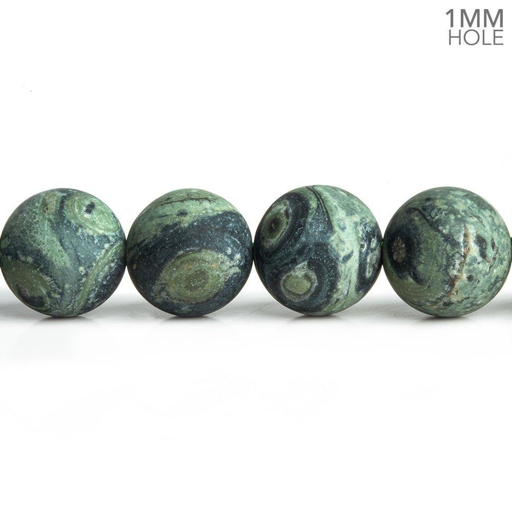 10mm Matte Kambaba Jasper Plain Round Beads 15.5 inch 38 pieces - The Bead Traders