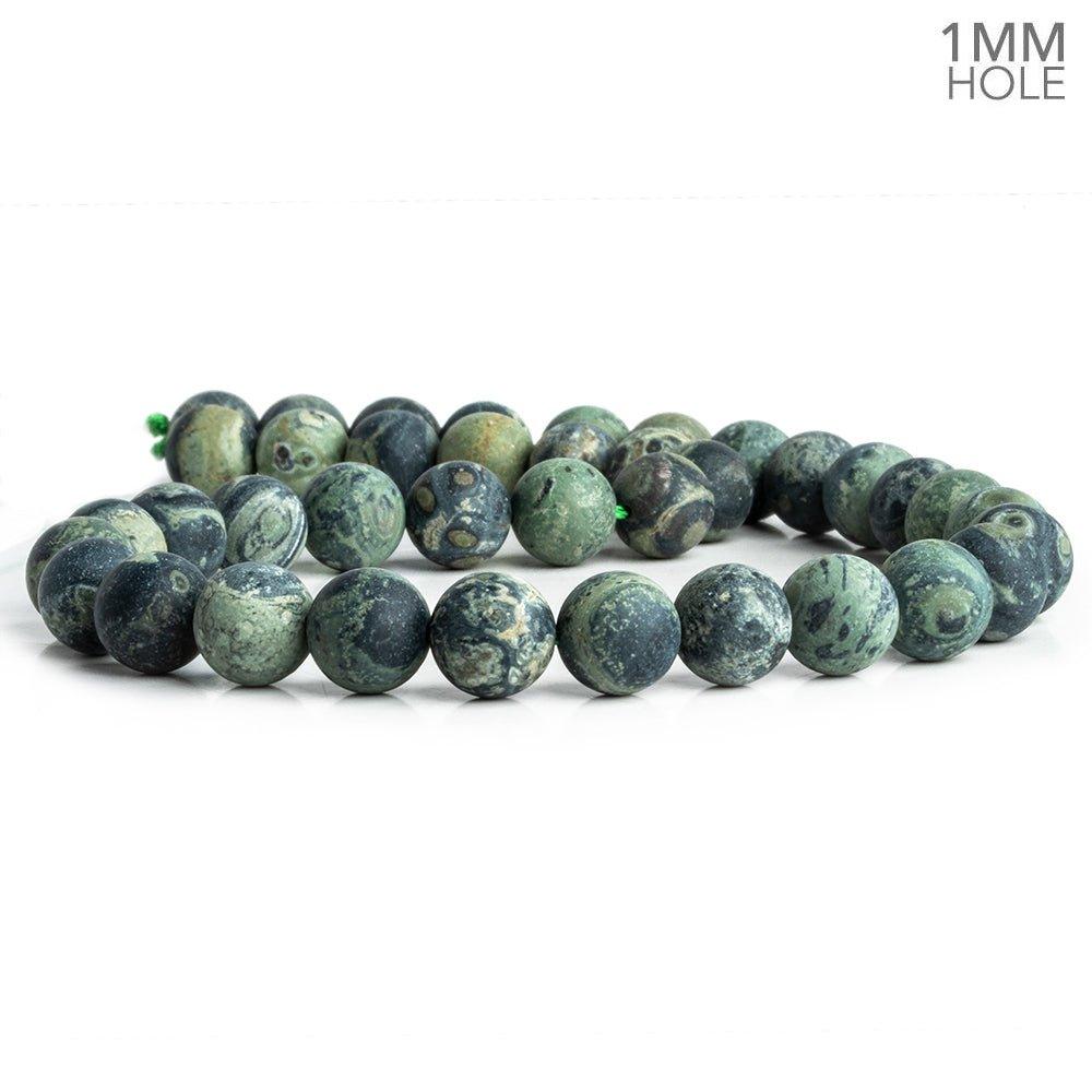 10mm Matte Kambaba Jasper Plain Round Beads 15.5 inch 38 pieces - The Bead Traders