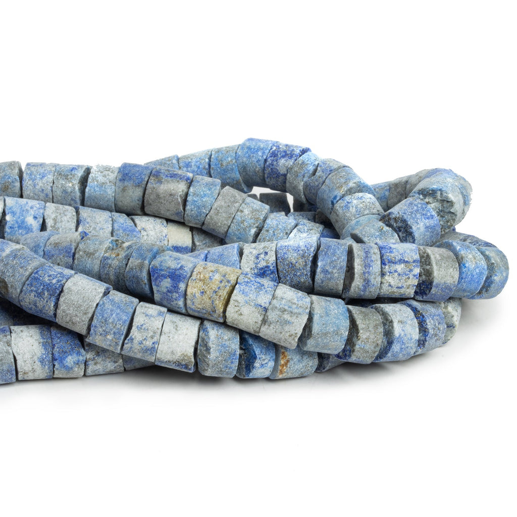 10mm Matte Lapis Lazuli Heishis 15 inch 53 beads - The Bead Traders
