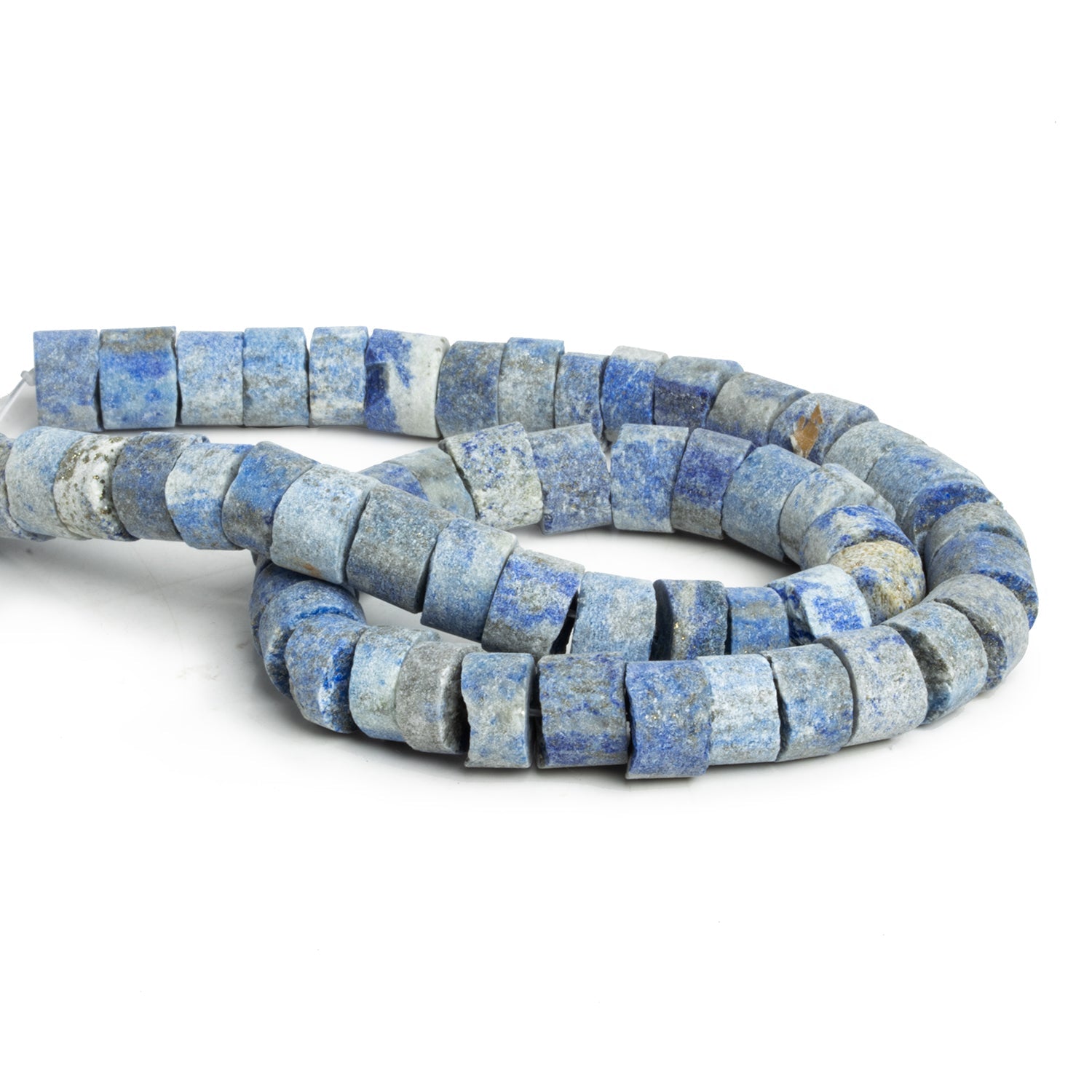 10mm Matte Lapis Lazuli Heishis 15 inch 53 beads - The Bead Traders