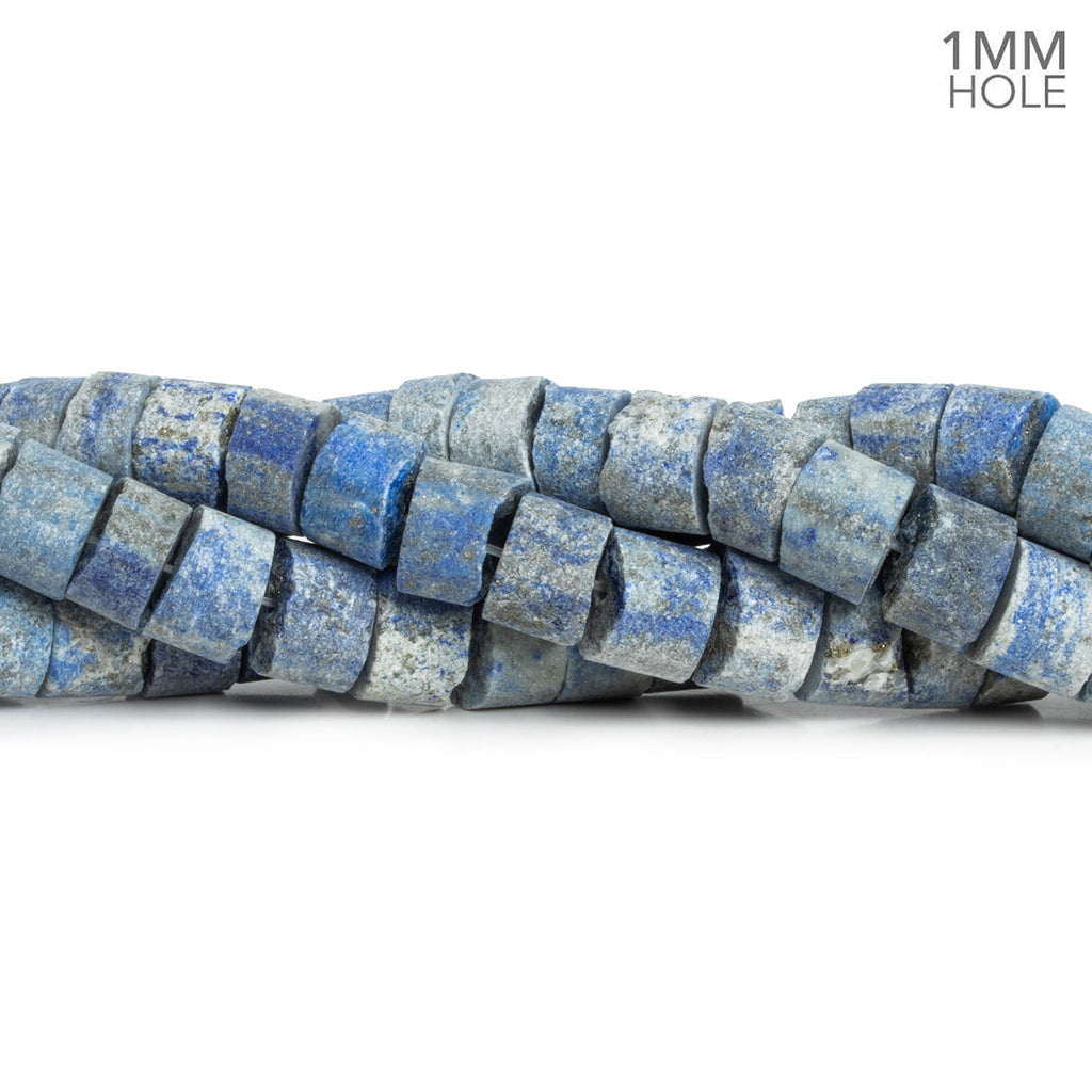 10mm Matte Lapis Lazuli Heishis 15 inch 53 beads - The Bead Traders
