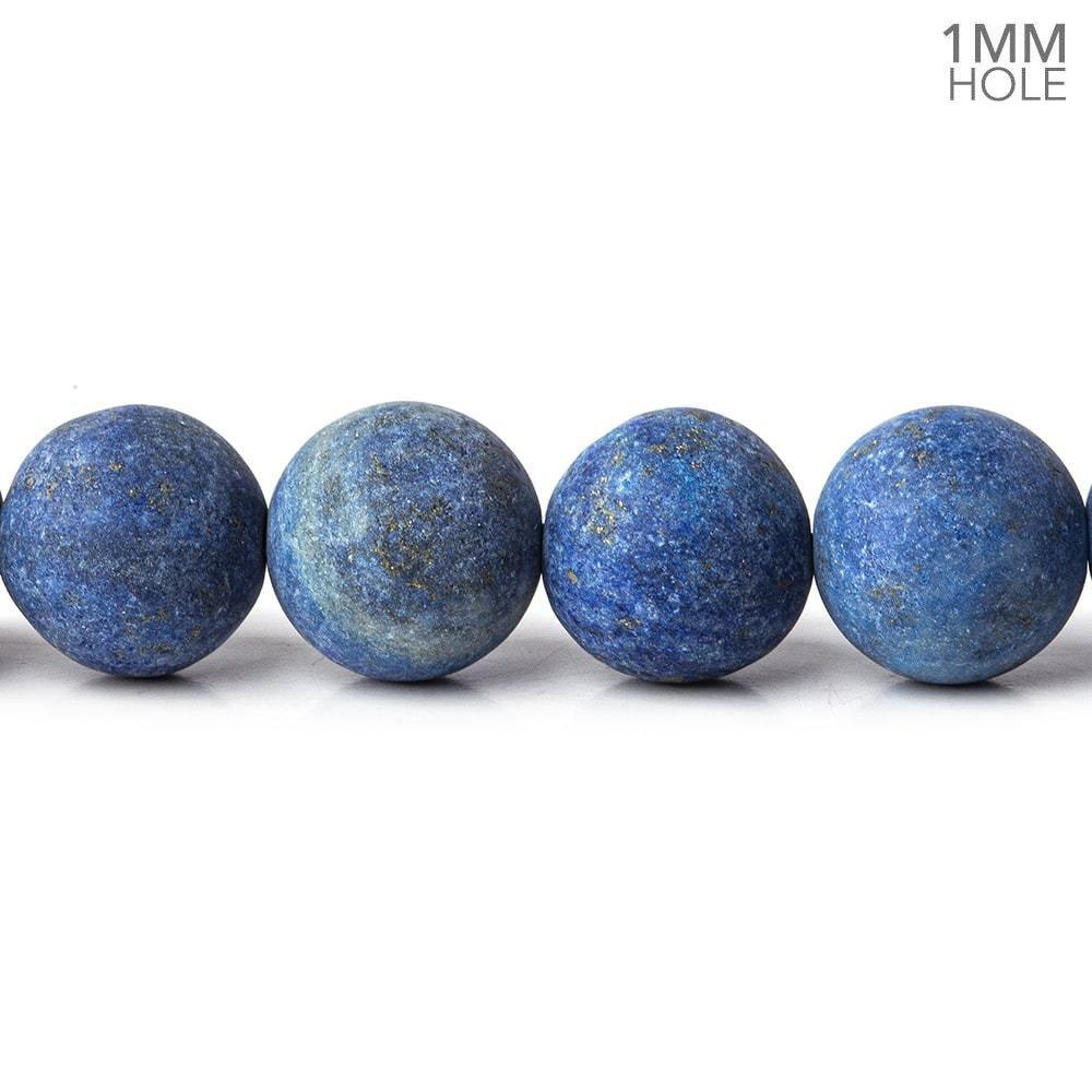 10mm Matte Lapis Lazuli plain round beads 15 inches 39 pieces - The Bead Traders