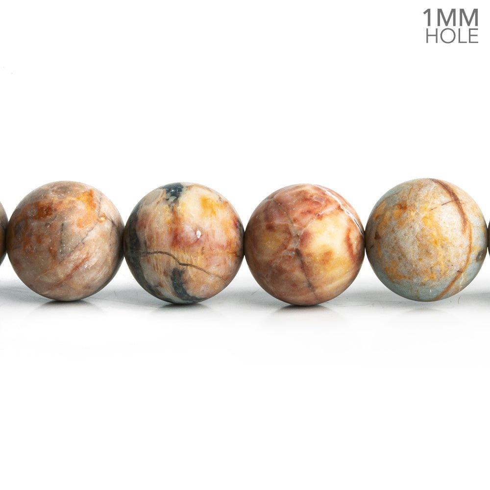 10mm Matte Moroccan Agate Plain Round Beads 15.5 inch 38 pieces - The Bead Traders