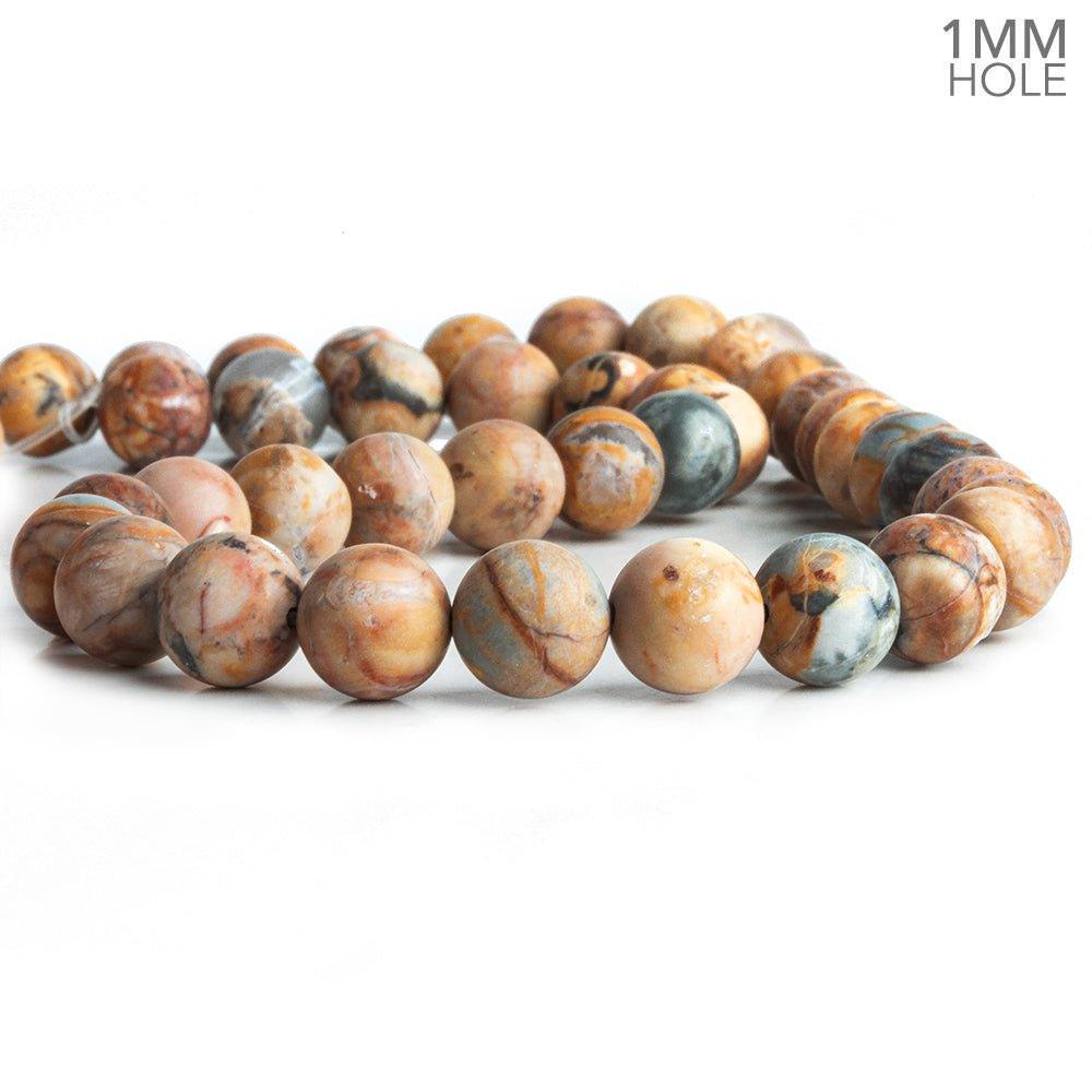10mm Matte Moroccan Agate Plain Round Beads 15.5 inch 38 pieces - The Bead Traders
