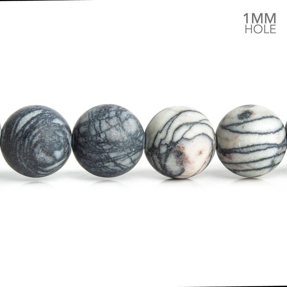 10mm Matte Picasso Jasper Plain Round Beads 15 inch 37 pieces - The Bead Traders