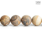 10mm Matte Picture Jasper Plain Round Beads 15 inch 37 pieces - The Bead Traders