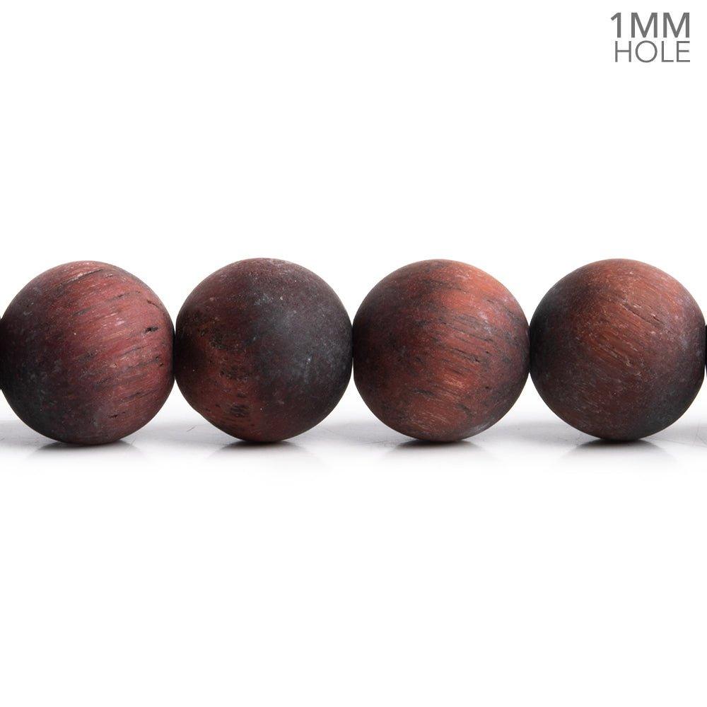 10mm Matte Red Tiger's Eye Plain Round Beads 15 inch 38 pieces - The Bead Traders