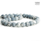10mm Matte Silver Picasso Jasper Plain Round Beads 15 inch 38 pieces - The Bead Traders