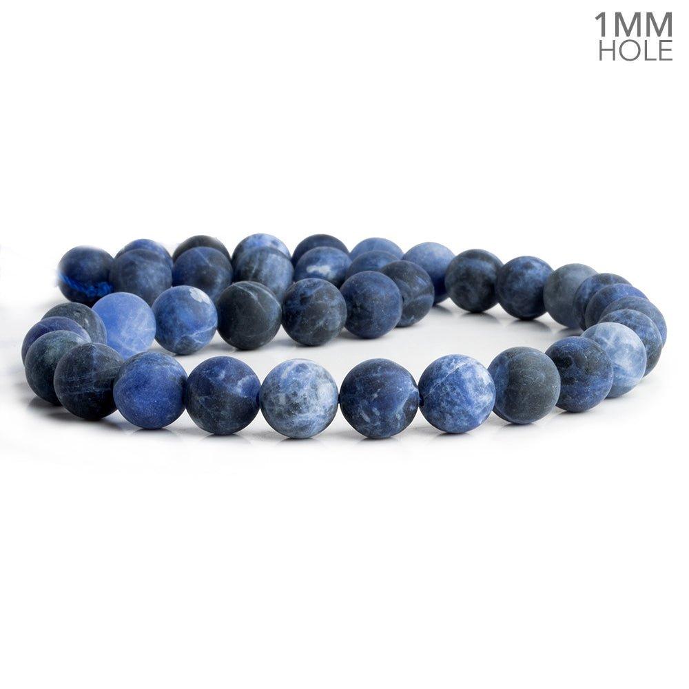 10mm Matte Sodalite Plain Round Beads 15 inch 35 pieces - The Bead Traders